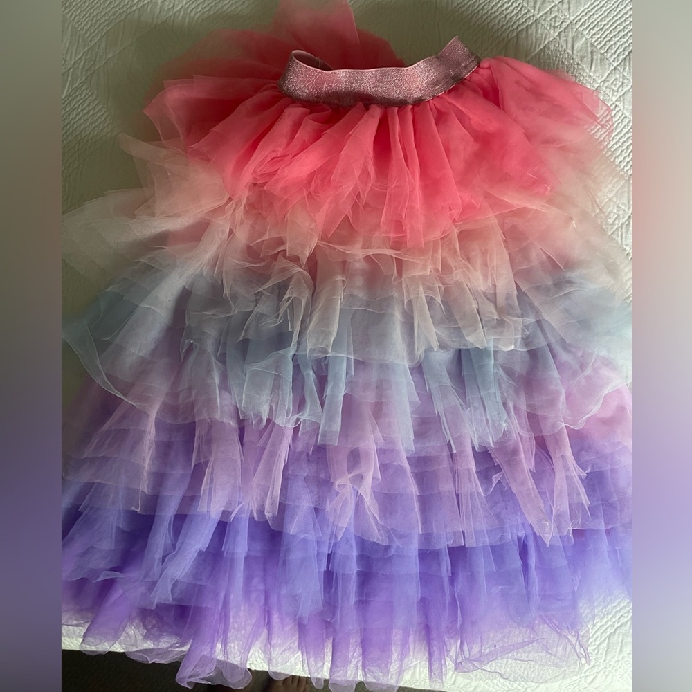 Lola and the Boys Rainbow Layered Tulle Dress